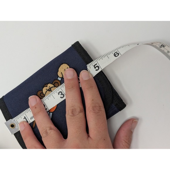 Vintage Aeropostale Monkey Embroidered Fold Wallet Navy Blue Deadstock Y2K - Picture 6 of 7